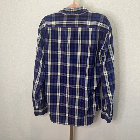 J. Crew washed tartan buttoned down purple & pink plaid XL - Picture 7 of 7